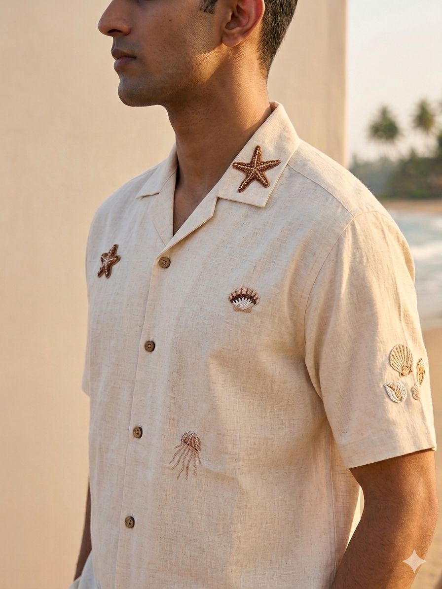 Voyage Hand Embroidered Shirt
