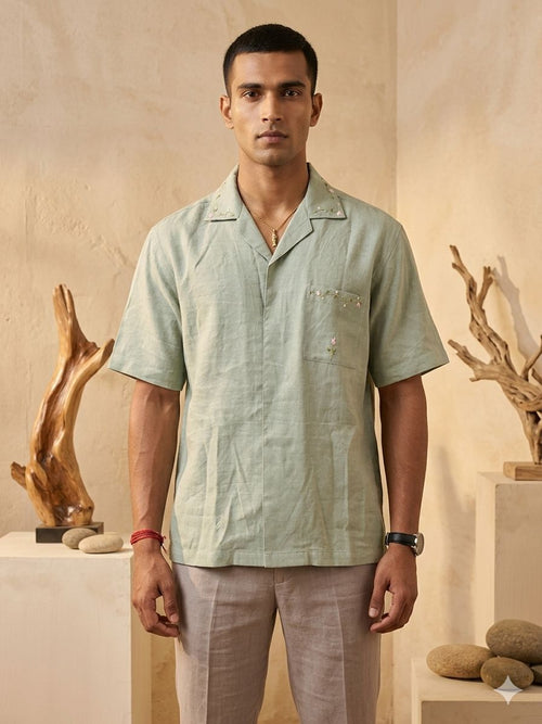 Petal Vine Hand Embroidered Shirt