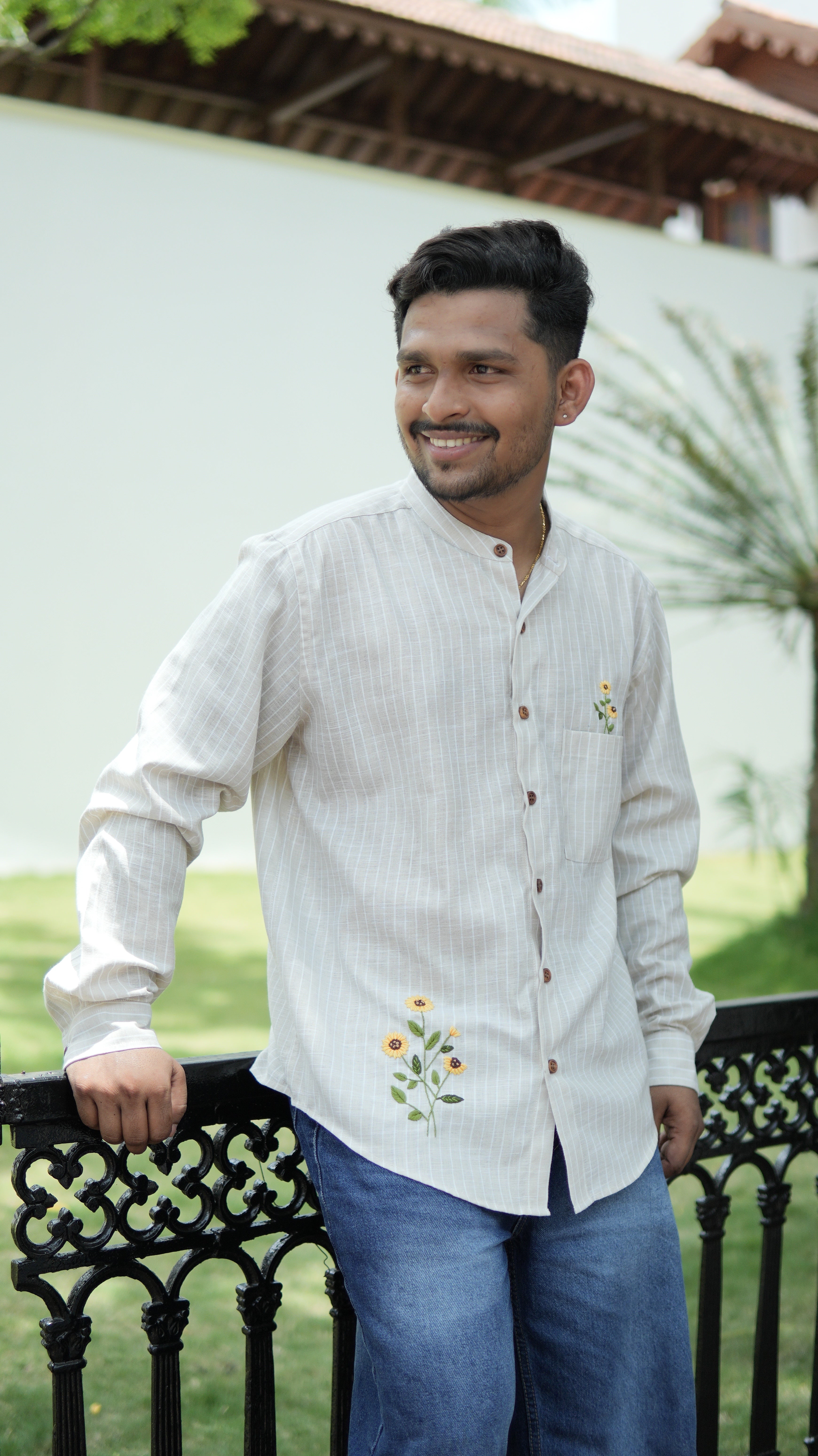 Heliora Hand Embroidered Shirt