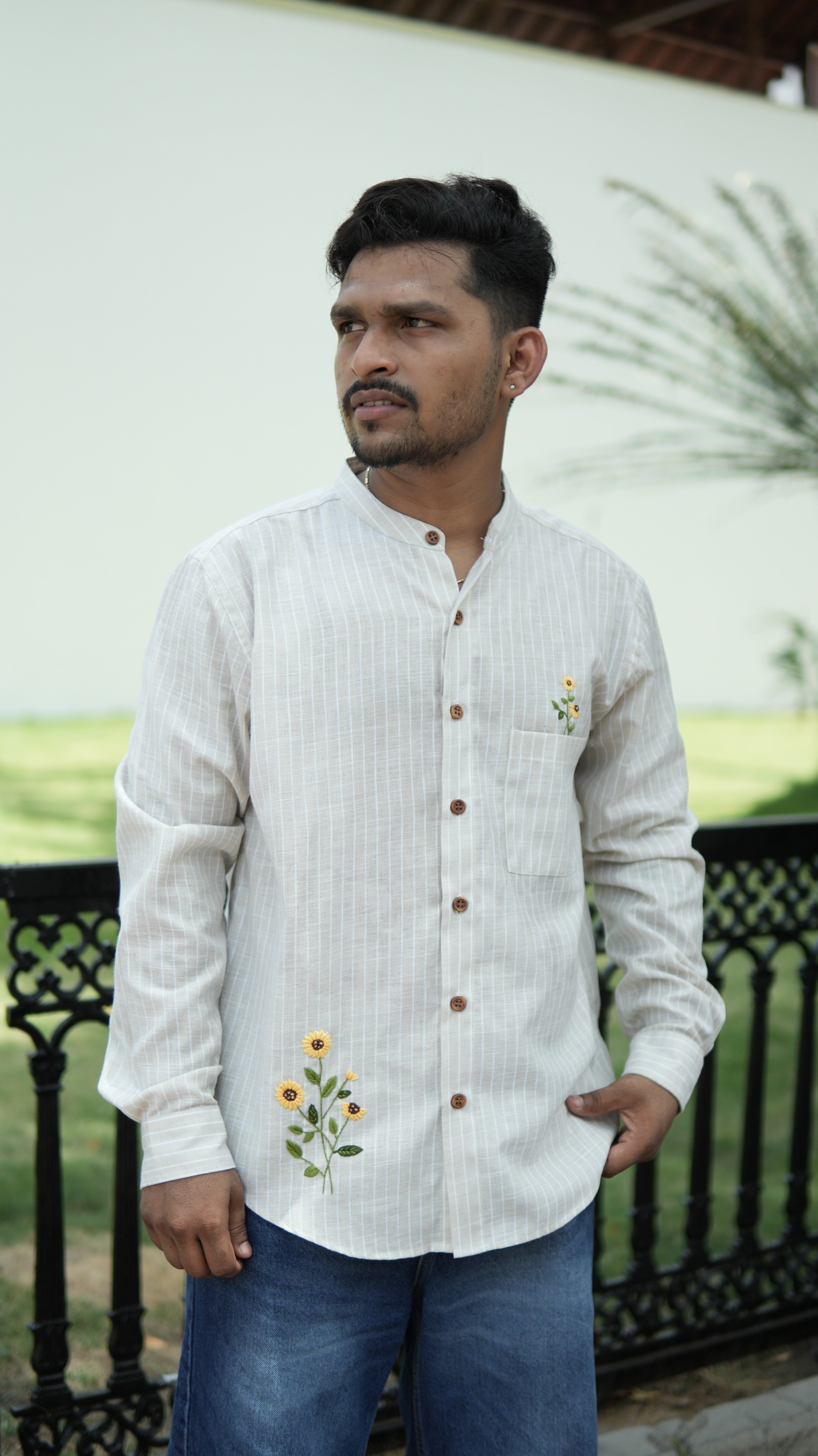 Heliora Hand Embroidered Shirt