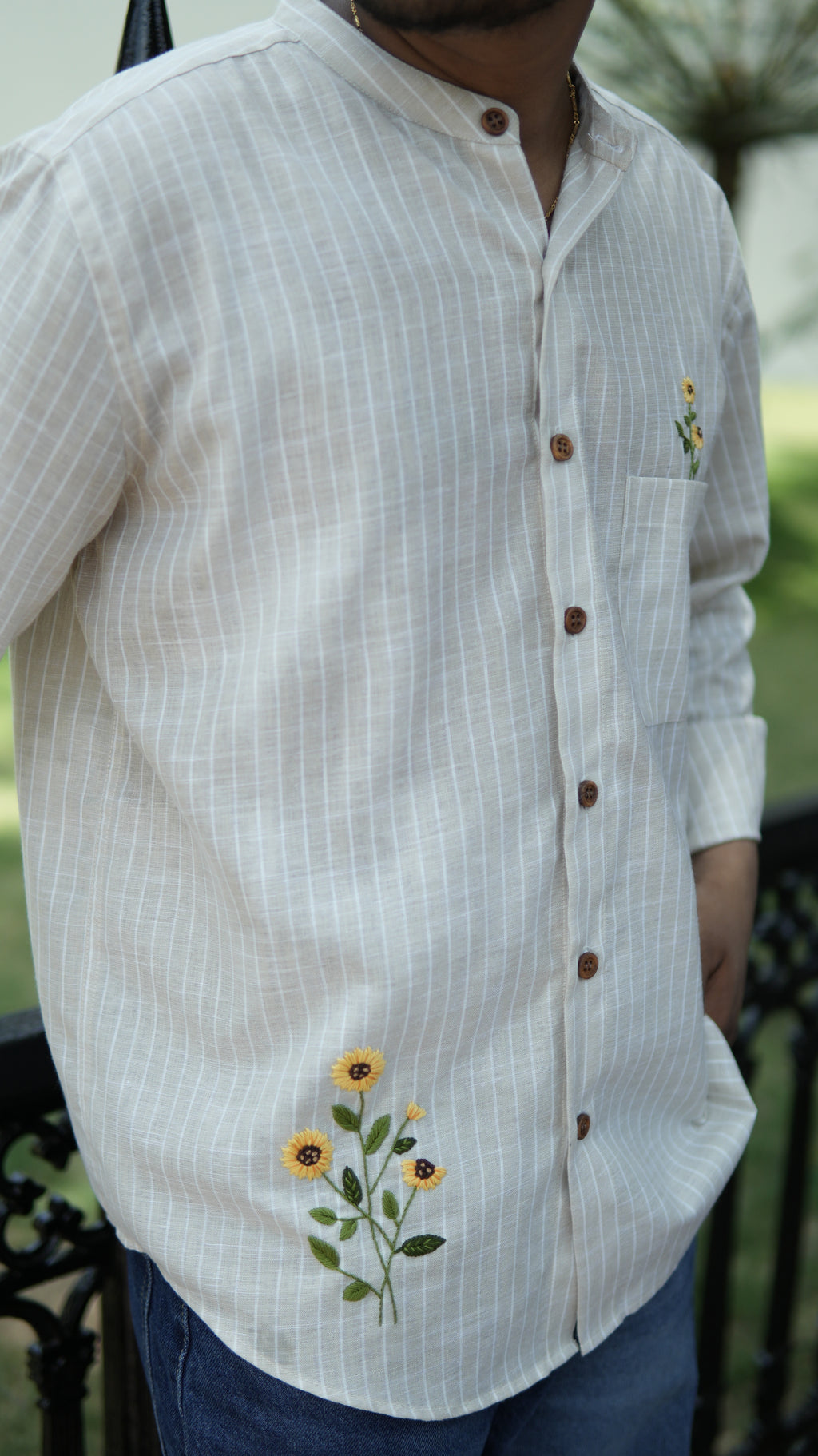 Heliora Hand Embroidered Shirt