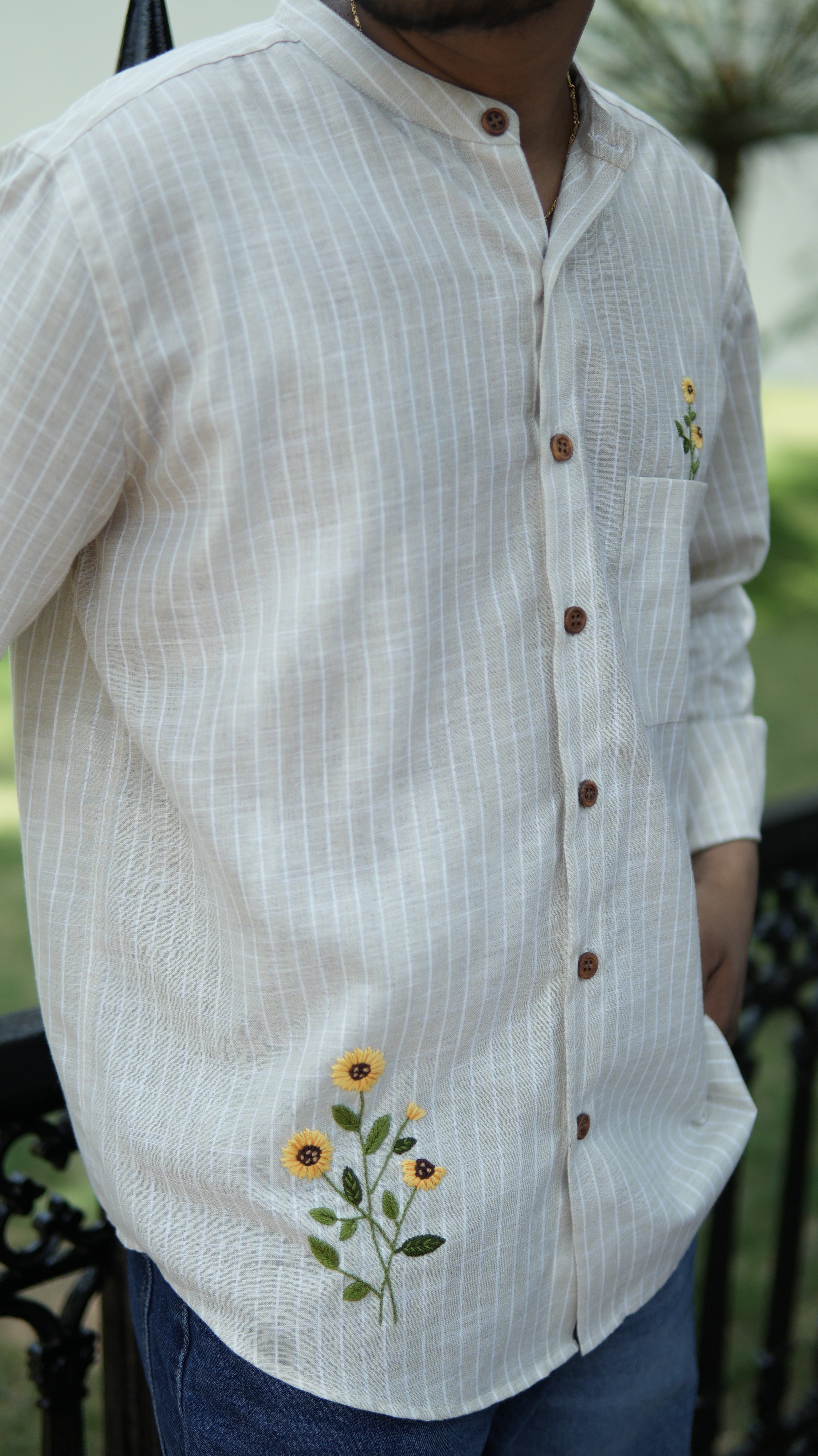 Heliora Hand Embroidered Shirt
