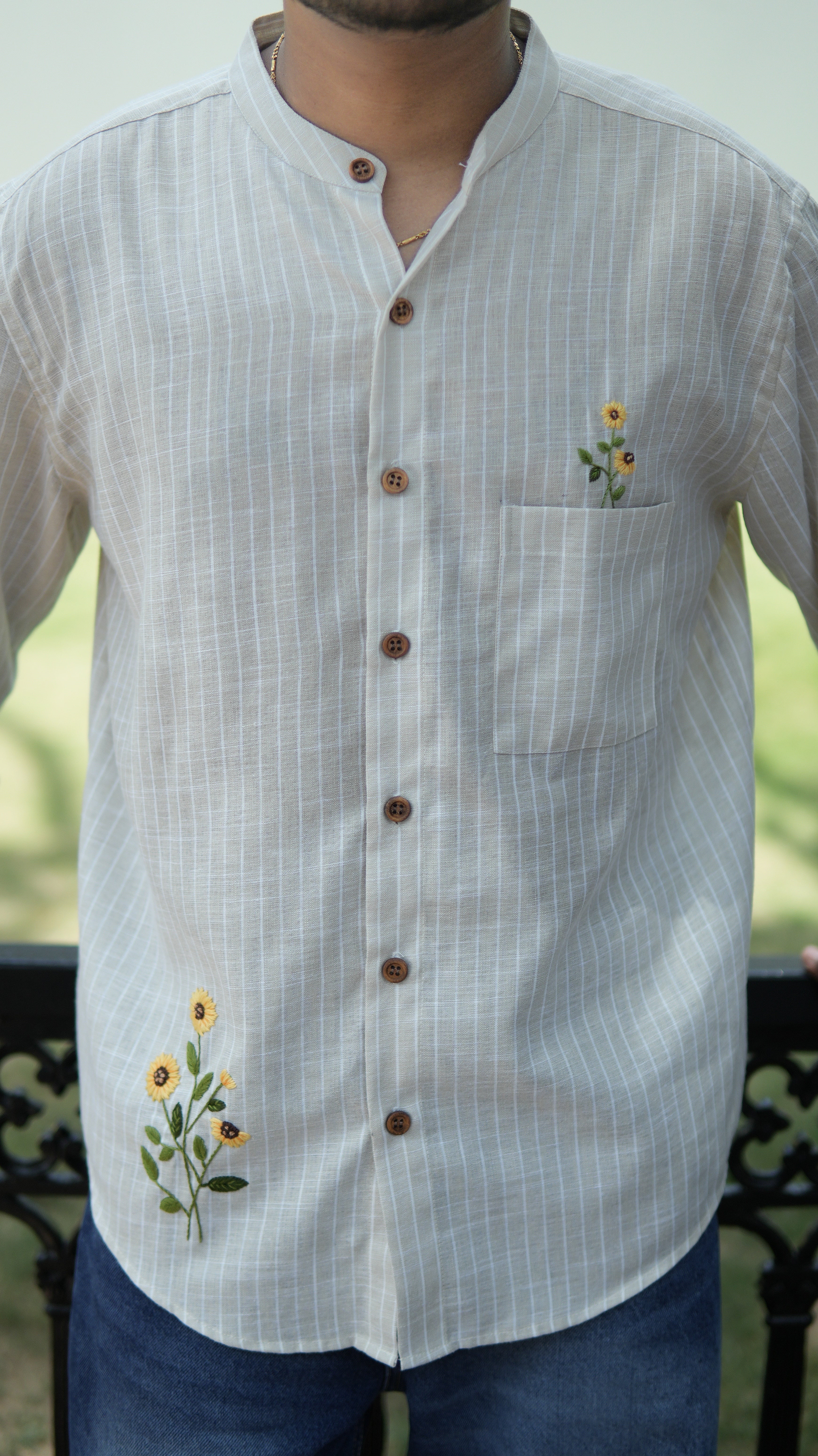Heliora Hand Embroidered Shirt