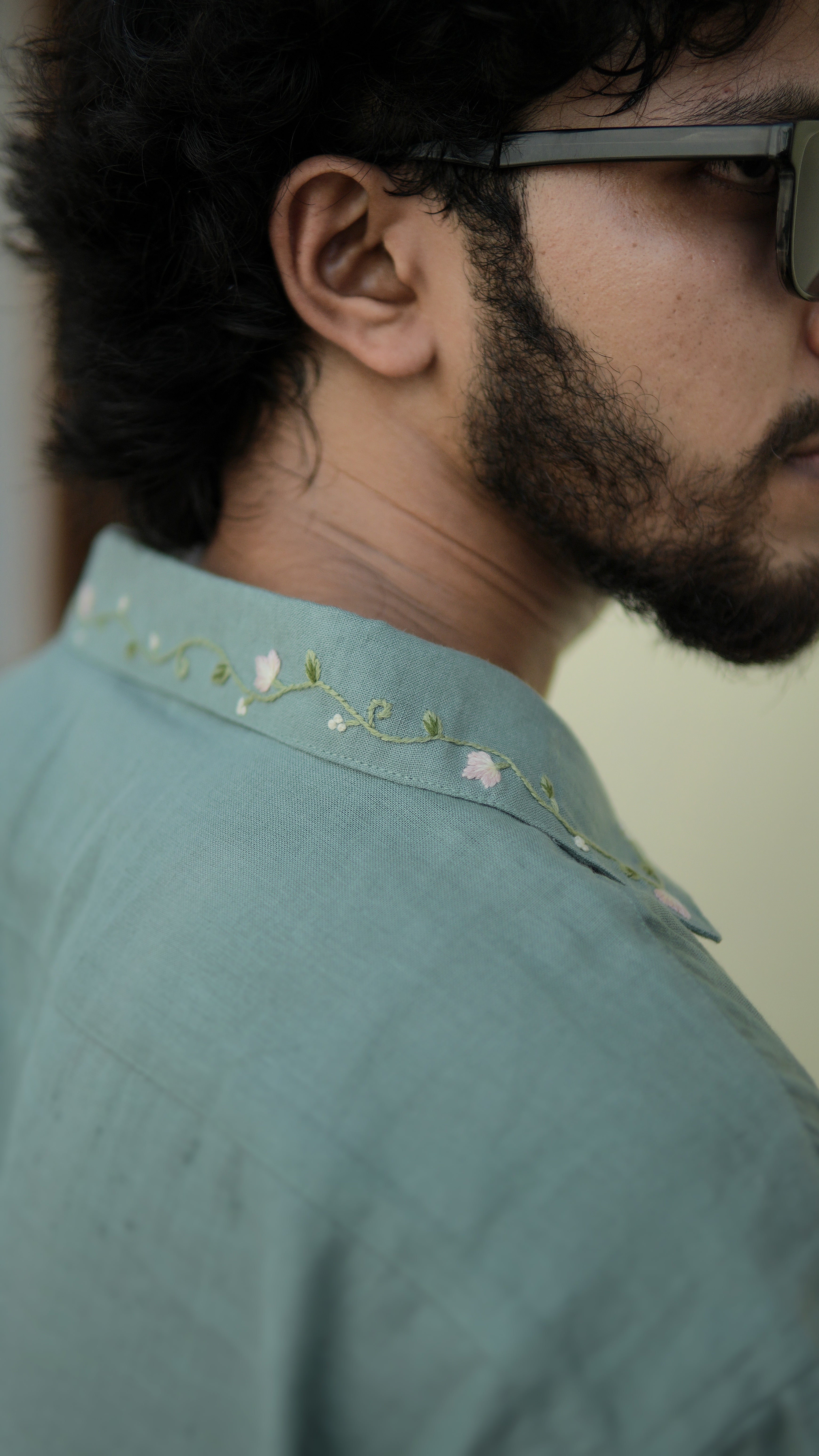 Petal Vine Hand Embroidered Shirt