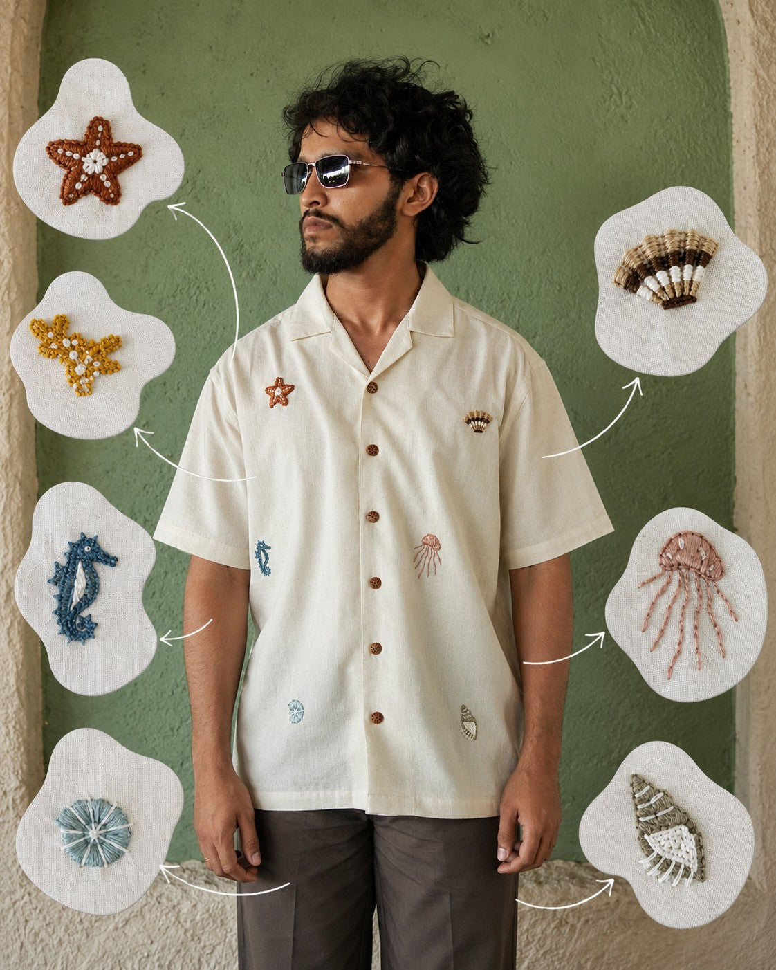 Voyage Hand Embroidered Shirt
