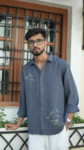 Wild Grass Hand Embroidered Shirt