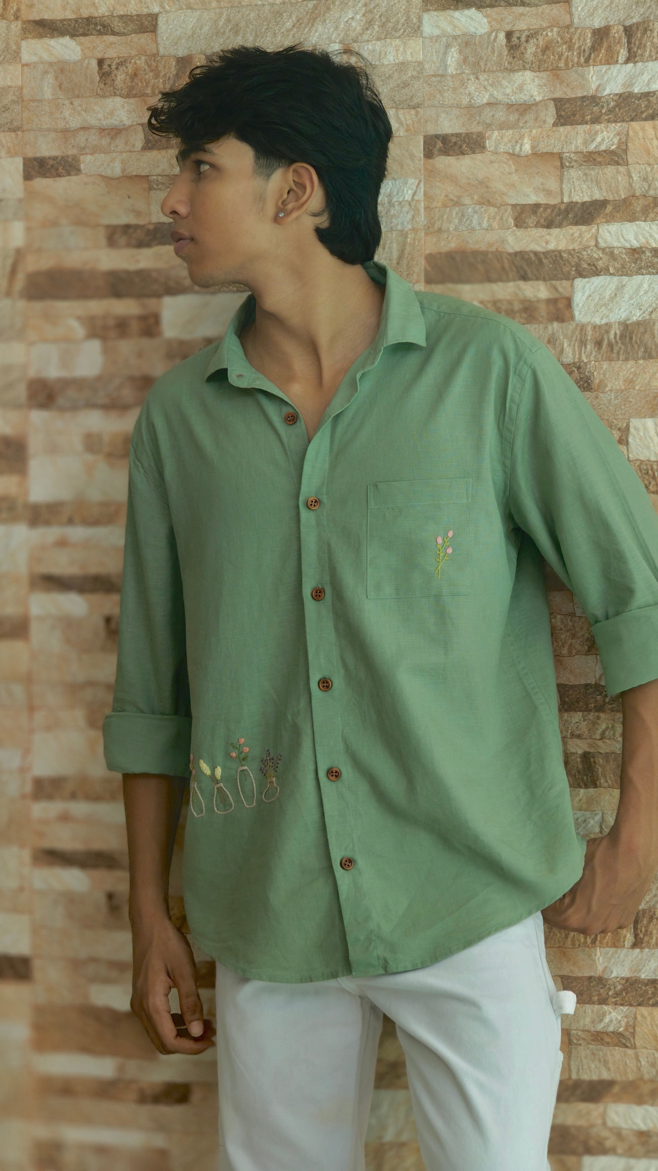 Your Bloom Hand Embroidered Shirt