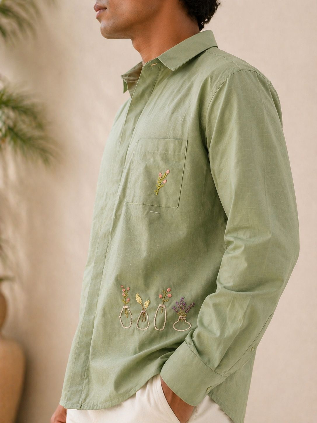 Your Bloom Hand Embroidered Shirt