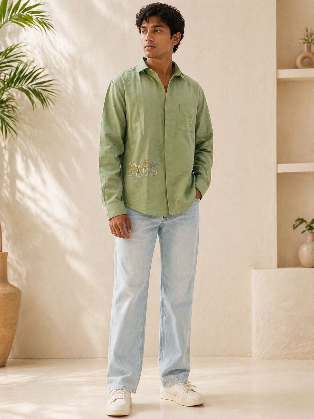 Your Bloom Hand Embroidered Shirt