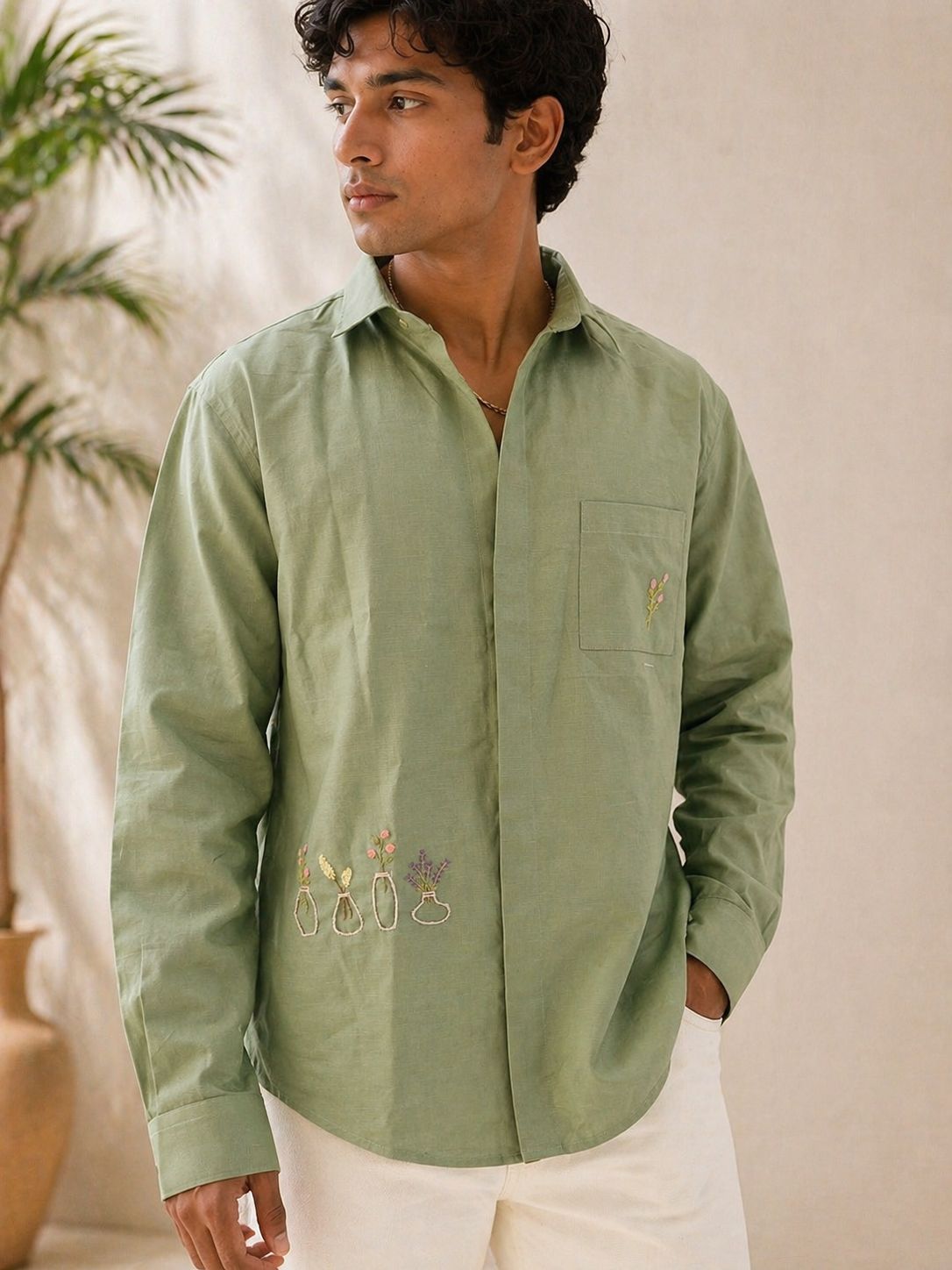 Your Bloom Hand Embroidered Shirt
