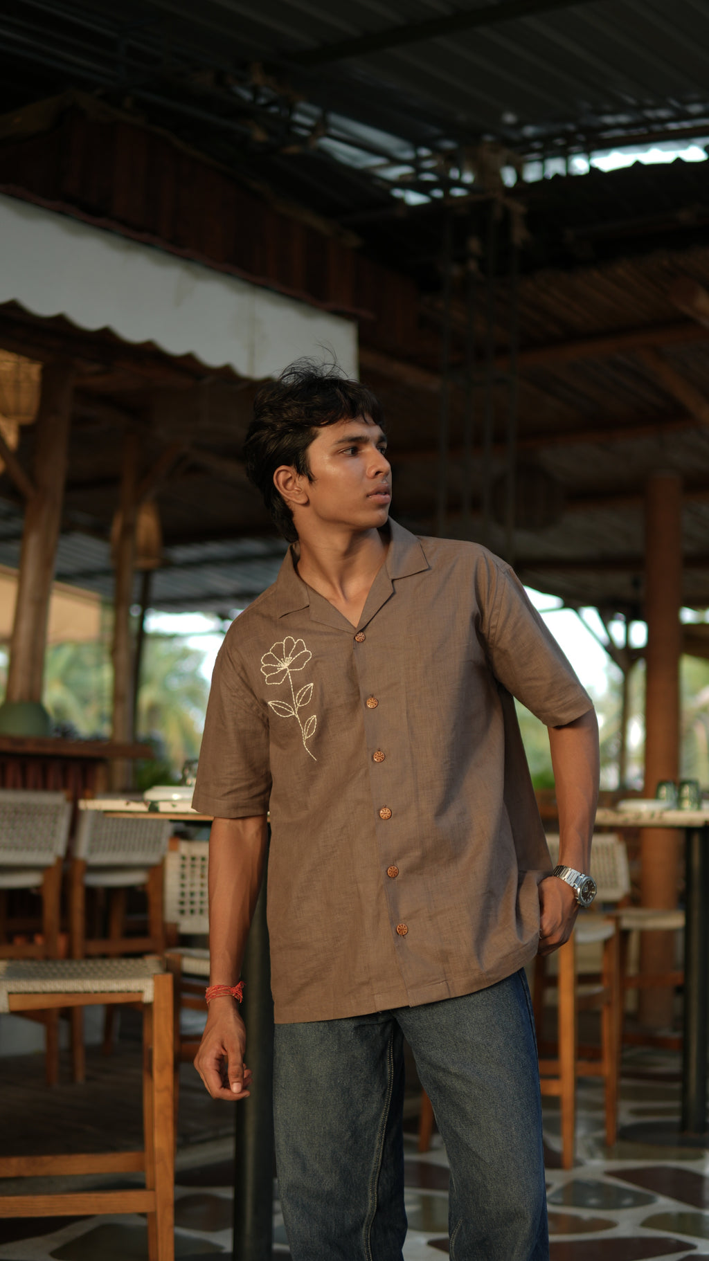 Flora Hand Embroidered Shirt
