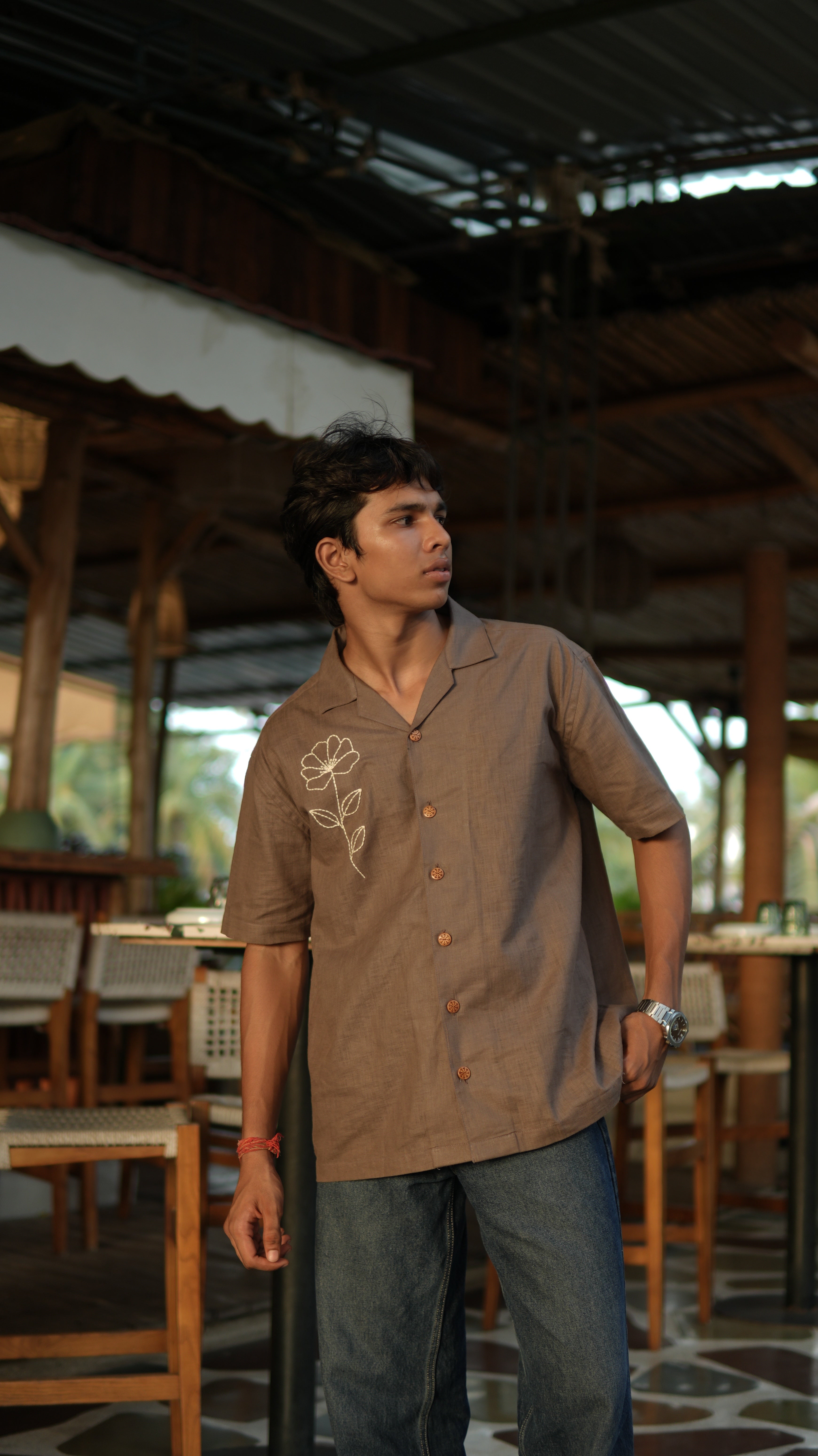 Flora Hand Embroidered Shirt