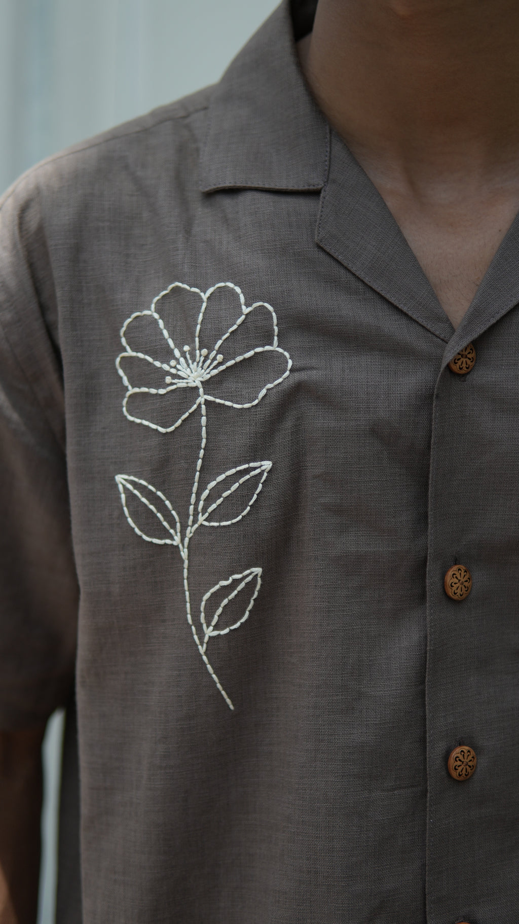 Flora Hand Embroidered Shirt