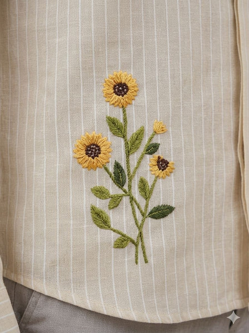 Heliora Hand Embroidered Shirt