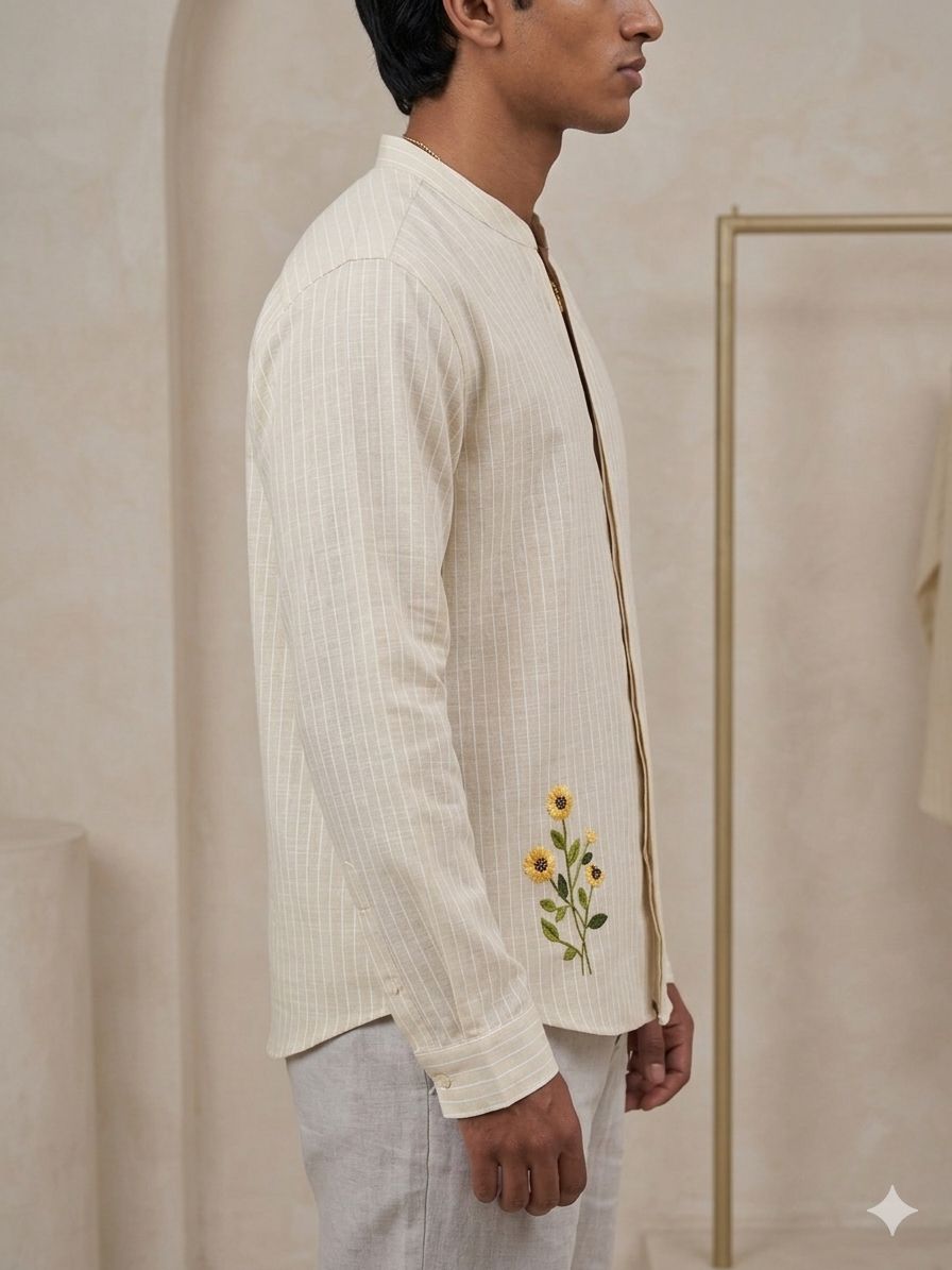 Heliora Hand Embroidered Shirt